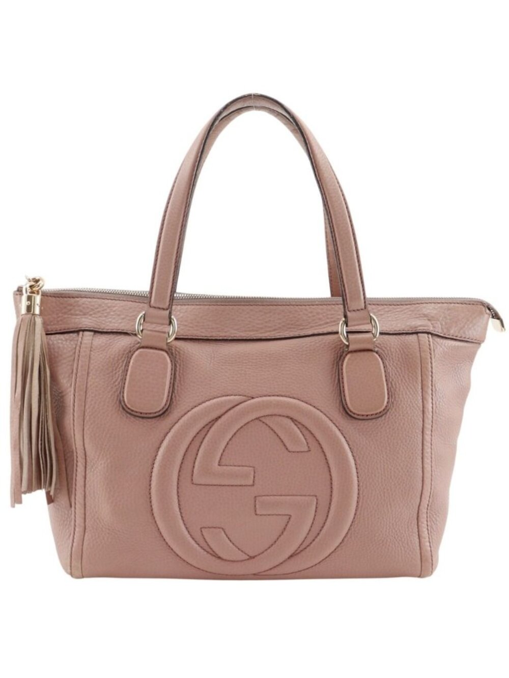 Gucci Soho GG Tassel Calf Pink Tote